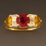 Ruby Yellow Sapphires ring 1w 030092