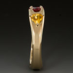Ruby Yellow Sapphires ring 4w 030092