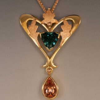 Tourmaline and Topaz Pendant