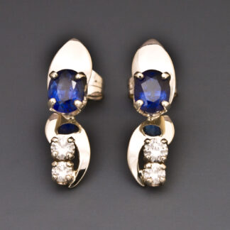 Petite Sapphire and Diamond Earrings