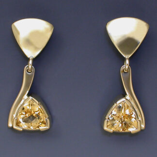 Golden Topaz Earrings in 18KY