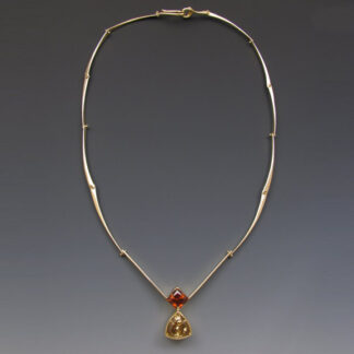 Honey Zircon Necklace in 18K Yellow Gold