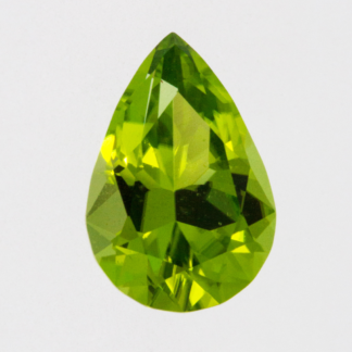 Pear Brilliant Cut Peridot 3.41 Carat 12.3x8.4 mm Pakistan