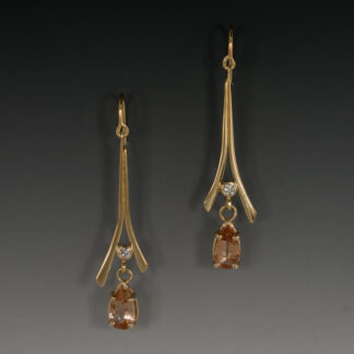 Precious Topaz Gold Earrings