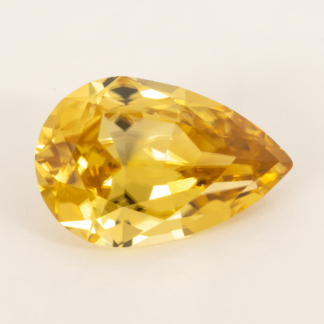 Yellow Zircon Pear Brilliant Cut 4.01 Carat 12x8mm Tanzania