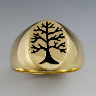 Men's Berkshire Tree of Life Signet Ring in 14K
