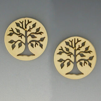 14K Shaker Berkshire Tree Earrings w/posts