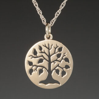 Shaker Tree Pendant in 14K White Gold