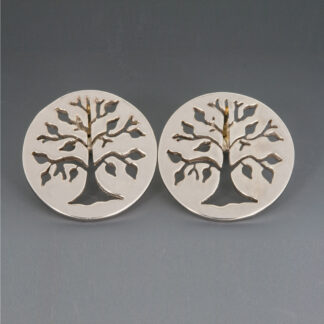 Sterling Silver Berkshire Shaker Tree Earrings w/posts