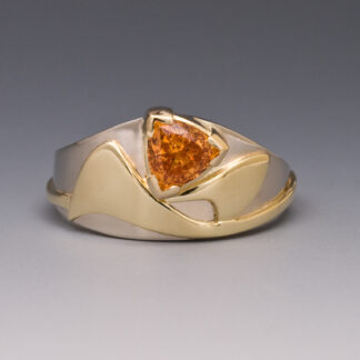 Spessartite Garnet Applique Ring