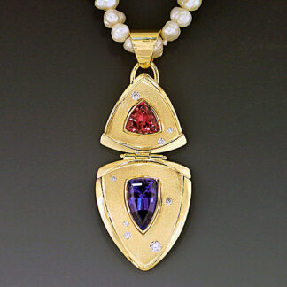 Tanzanite & Tourmaline Pendant with Diamonds