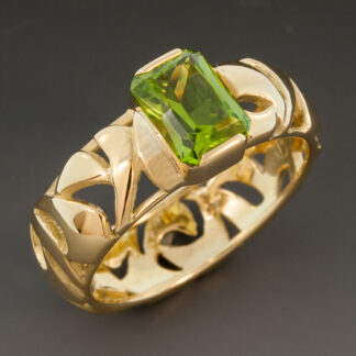 Peridot Pierced Band Ring