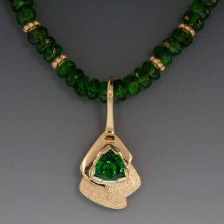 Trillion Tsavorite Garnet Pendant