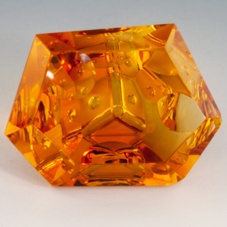 Dyber Dimple Cut Citrine 40.31 Carat 26.25 x 19.5 mm