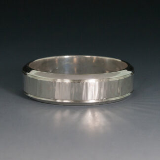 Sterling Silver Wedding Band w/beveled edge