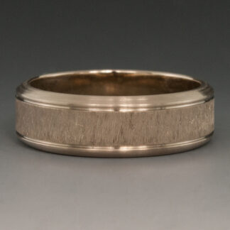 Brushed Band Ring w/Beveled Edges