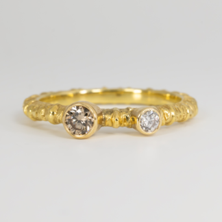 Aspen Diamond Stacking Ring in 18KY