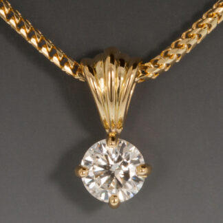 Petite Diamond 18KY Pendant