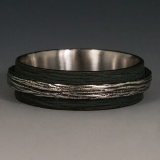 Two-Tone Band Ring with Cobalt Chrome Raised Center