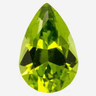 Pear Brilliant Cut Peridot 3.67 Carat 12.5 x 8.5mm Pakistan