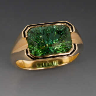Men's Carved Tourmaline Ring