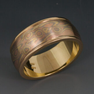 Mokume Gane Wedding Band w/Borders