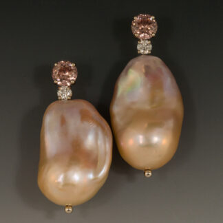 Day/Night Earrings w/Removable Pearls