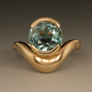 Aquamarine Hinged Ring
