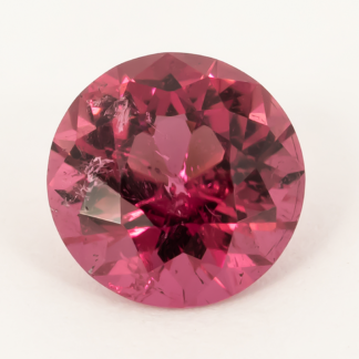 Rubellite Tourmaline Round Brilliant Cut 0.86 Carat Nigeria