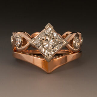 Infinity Wedding Set with Diamonds