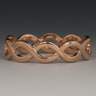 Pierced and Chased 14K Red Gold Infinity Ring