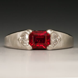 Ring, Burmese Ruby, Diamonds, Platinum