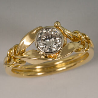 Ring, Diamond, 18KY Floral Design
