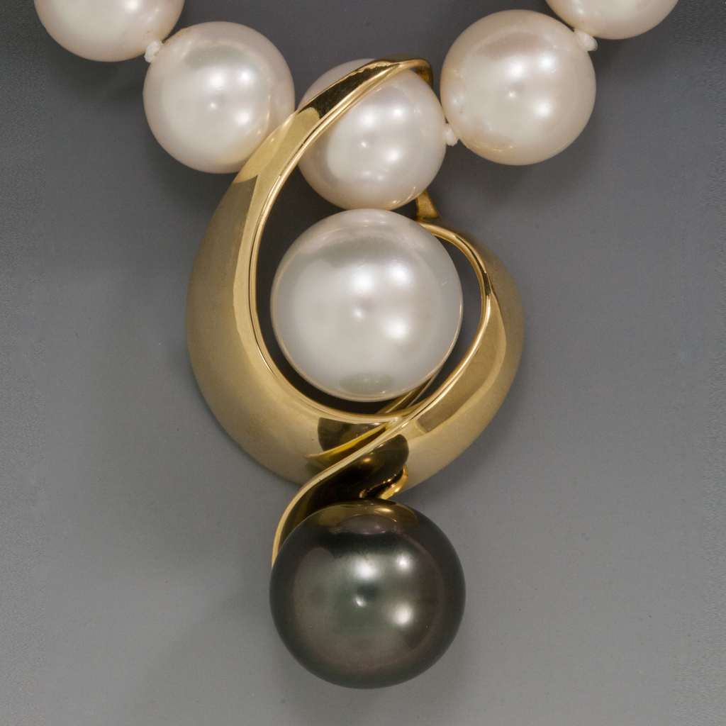 1920s Endless Flapper Pearl Party Necklace - Black