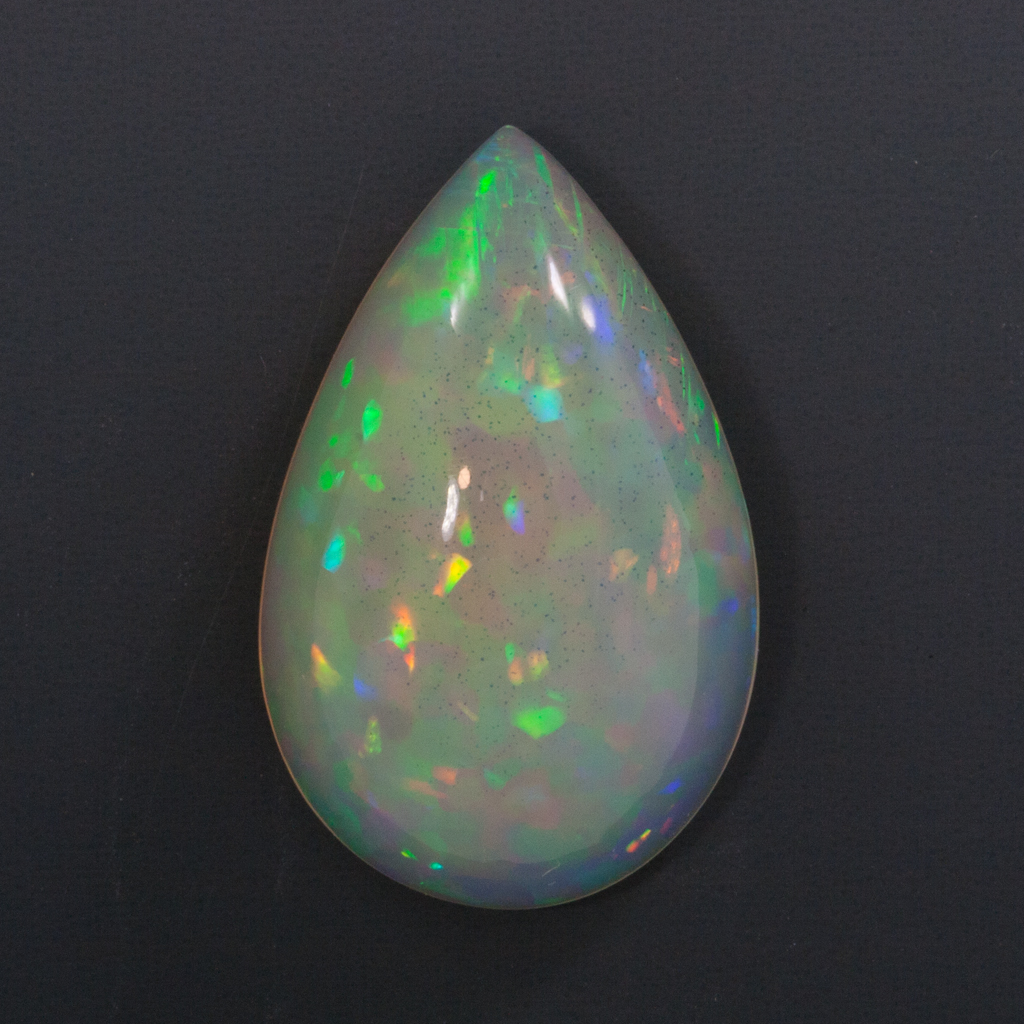 100% Natural Ethiopian opal Faceted Size 7x5mm weight 3.90 carat pear shape black  Ethiopian opal Gemstone & Jewelery