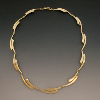 Necklace, Hand made links, 18K yellow gold