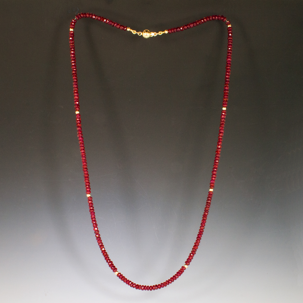 Necklace, Ruby, 14K Yellow Gold