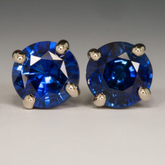 Ear Studs, Sapphire, 14KW