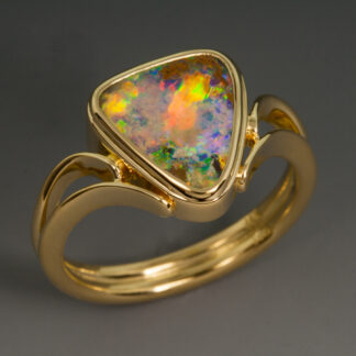Ring, Boulder Opal, 18KY