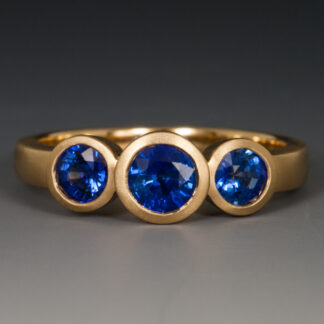 Three in Line Sapphire Ring