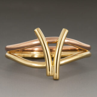 Wedding Band, Yellow and Rose Gold, 18K