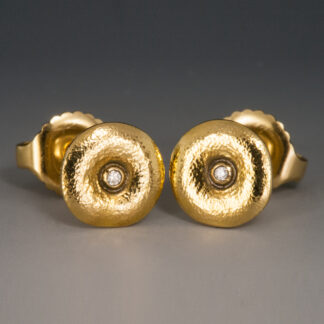 Earrings, 18KY & Diamond "Orchard" Studs, Small, Alex Sepkus