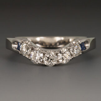 Ring, Platinum band to fit using diamonds supplied