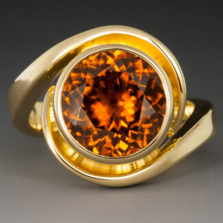 Wrap Ring, Zircon, 10.5mm 9.50ct., 18KY