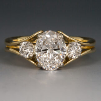 Engagement Ring, Diamonds, 18K Yellow Gold