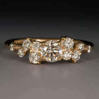 Engagement Ring, Diamonds, 14KY