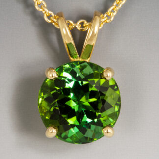 Pendant, Green Tourmaline, 9.39mm 3,60ct, 18KY