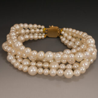 Bracelet, 5 Strands of Pearls, 14KY 