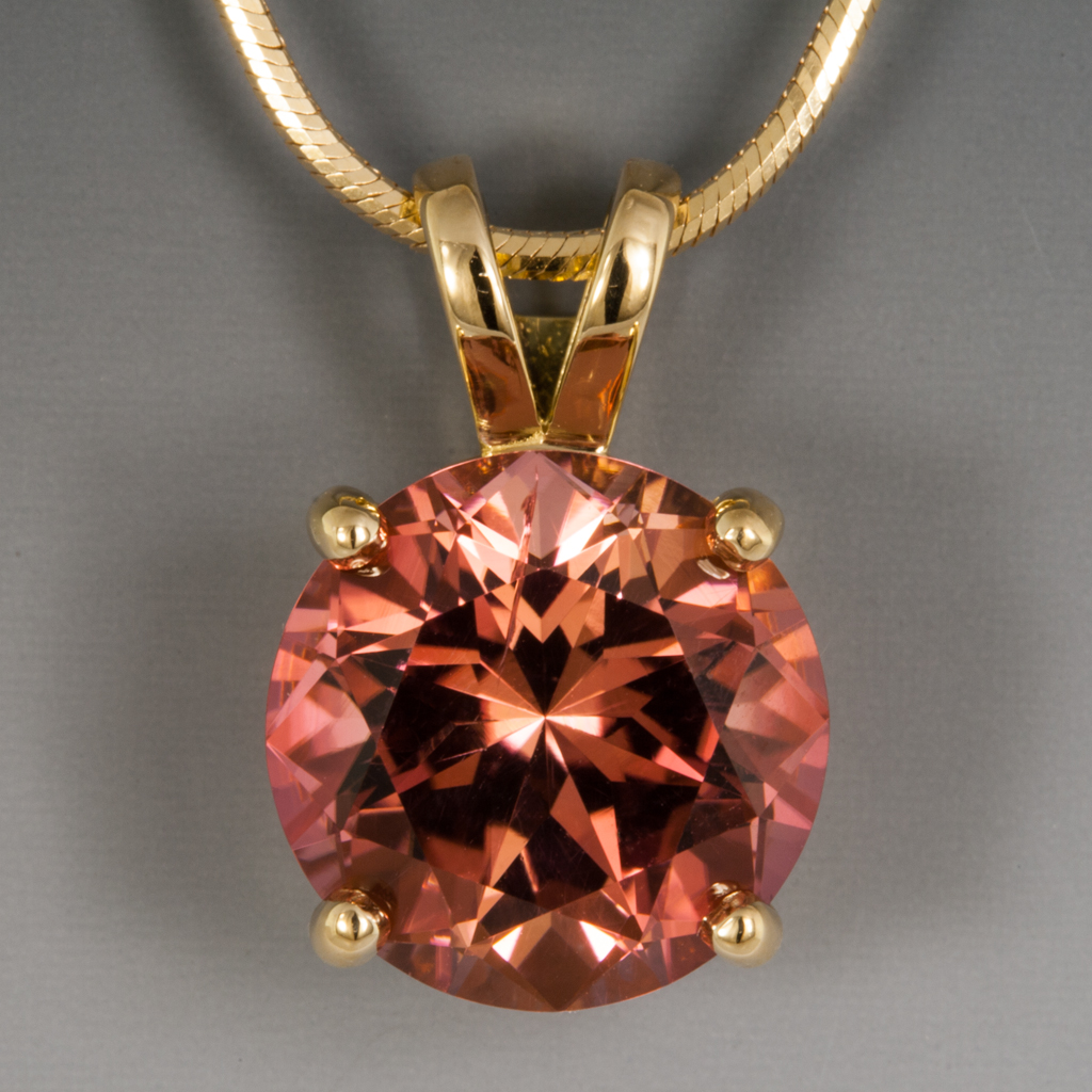 Pendant, Salmon Tourmaline 5.15ct. 11 
