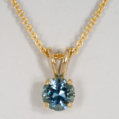 Pendant, Aquamarine, 5.3mm .48ct. (Nigeria) 14KY